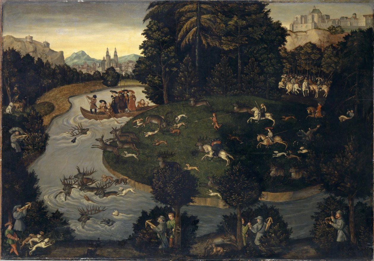 Polowanie na jelenie autorstwa after Lucas Cranach the Elder