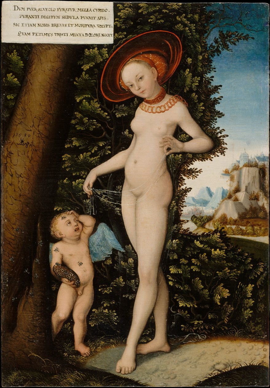 Wenus i Kupidyn, złodziej miodu autorstwa after Lucas Cranach the Elder