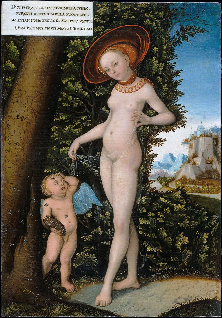 Wenus i Kupidyn, złodziej miodu autorstwa after Lucas Cranach the Elder