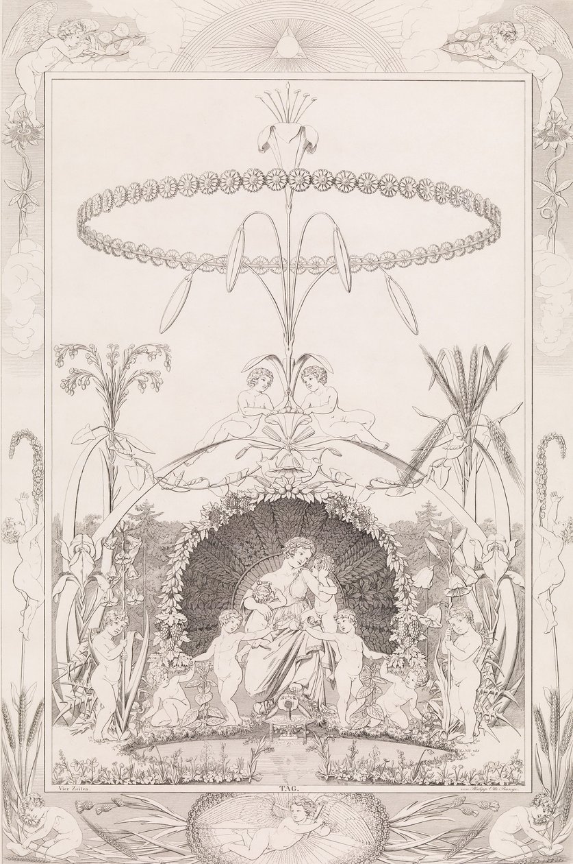Dzień, z cyklu Pory dnia, 1807. autorstwa After Philipp Otto Runge