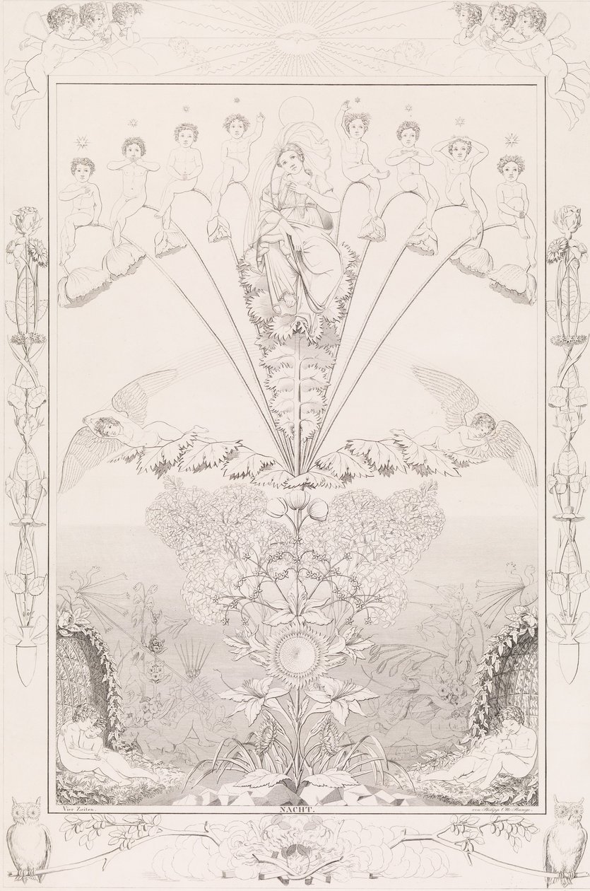 Noc, z cyklu Pory dnia, 1807. autorstwa After Philipp Otto Runge