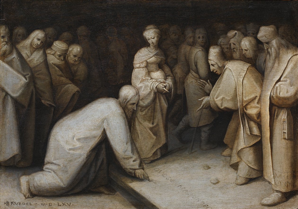 Chrystus i kobieta cudzołożna autorstwa After Pieter Brueghel the Elder