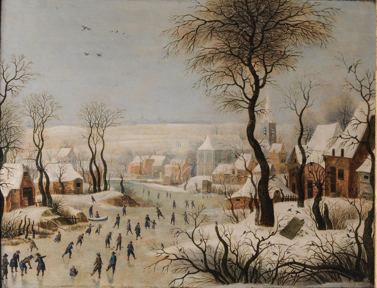 Zimowy krajobraz z pułapką na ptaki autorstwa After Pieter Brueghel the Elder
