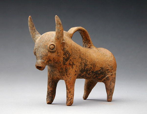 Słój w kształcie wołu, ok. 1575-1400 pne (ceramika) autorstwa Age Bronze