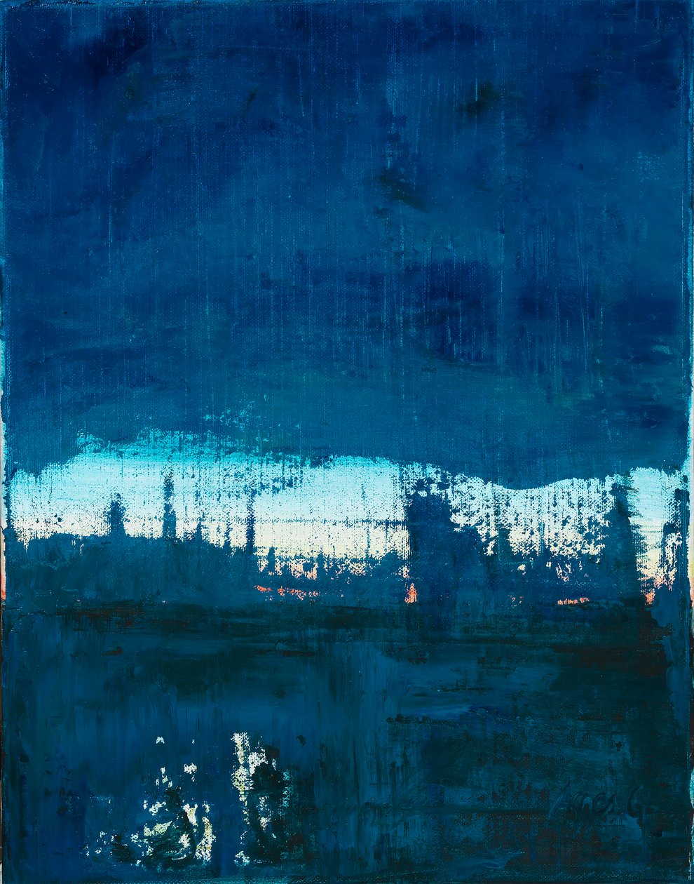 Czas 2, 2019 (olej na płótnie) autorstwa Agnes Girardon