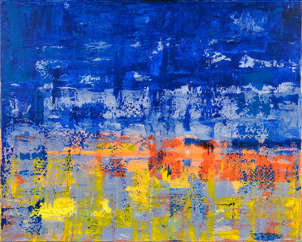 Bez tytułu 2, 2017 (akryl na płótnie) autorstwa Agnes Girardon