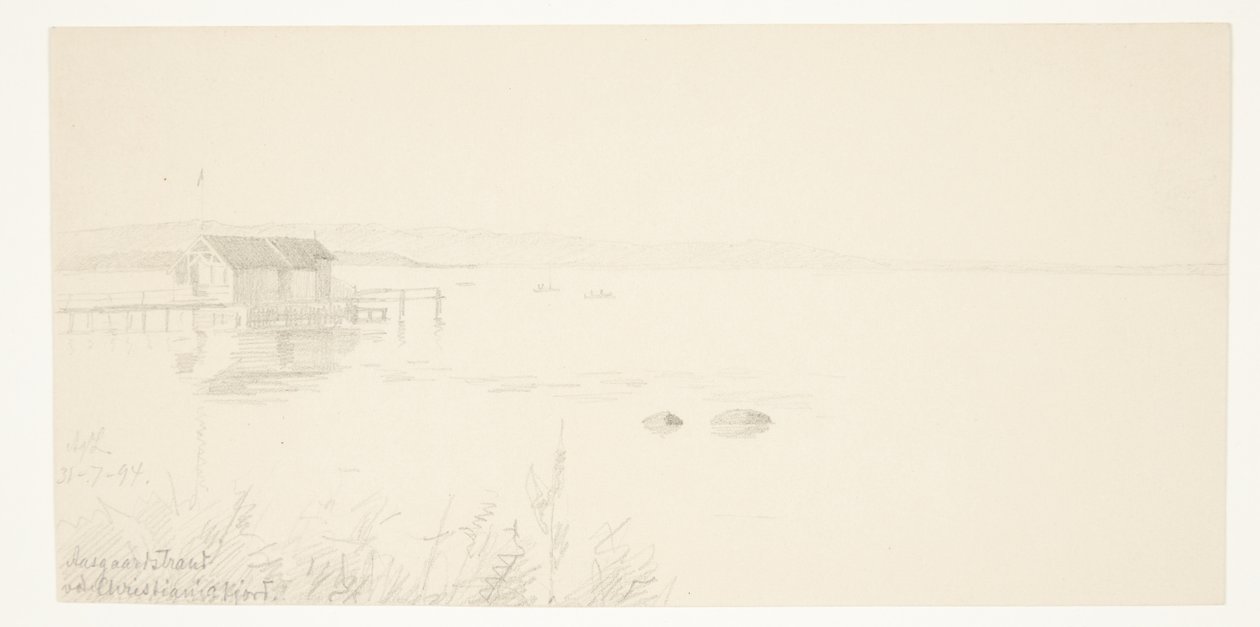 Plaża Aalsgaard w Christianiafjord autorstwa Agnes Lunn