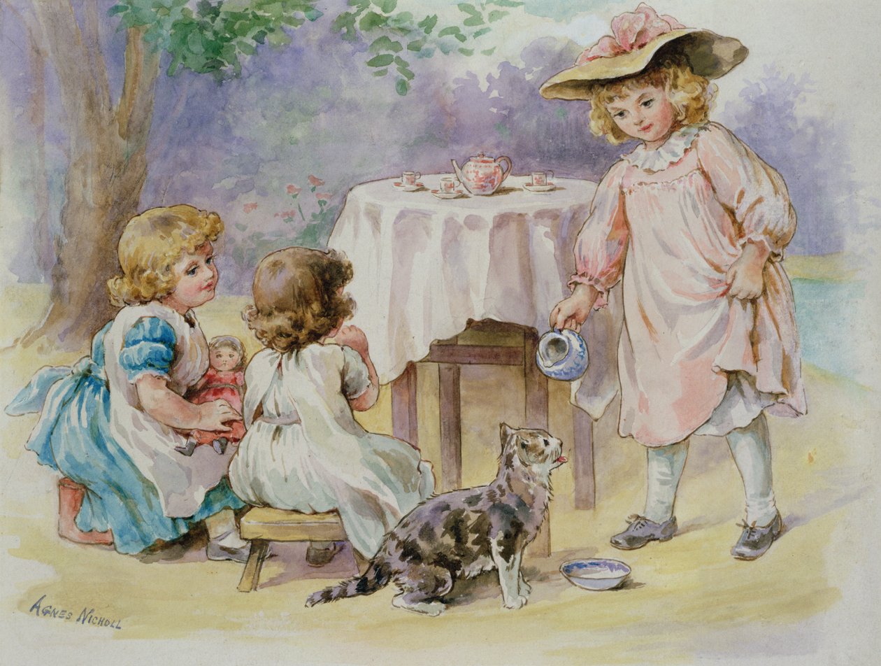 Tea Party, 1876 r. autorstwa Agnes Nicholl
