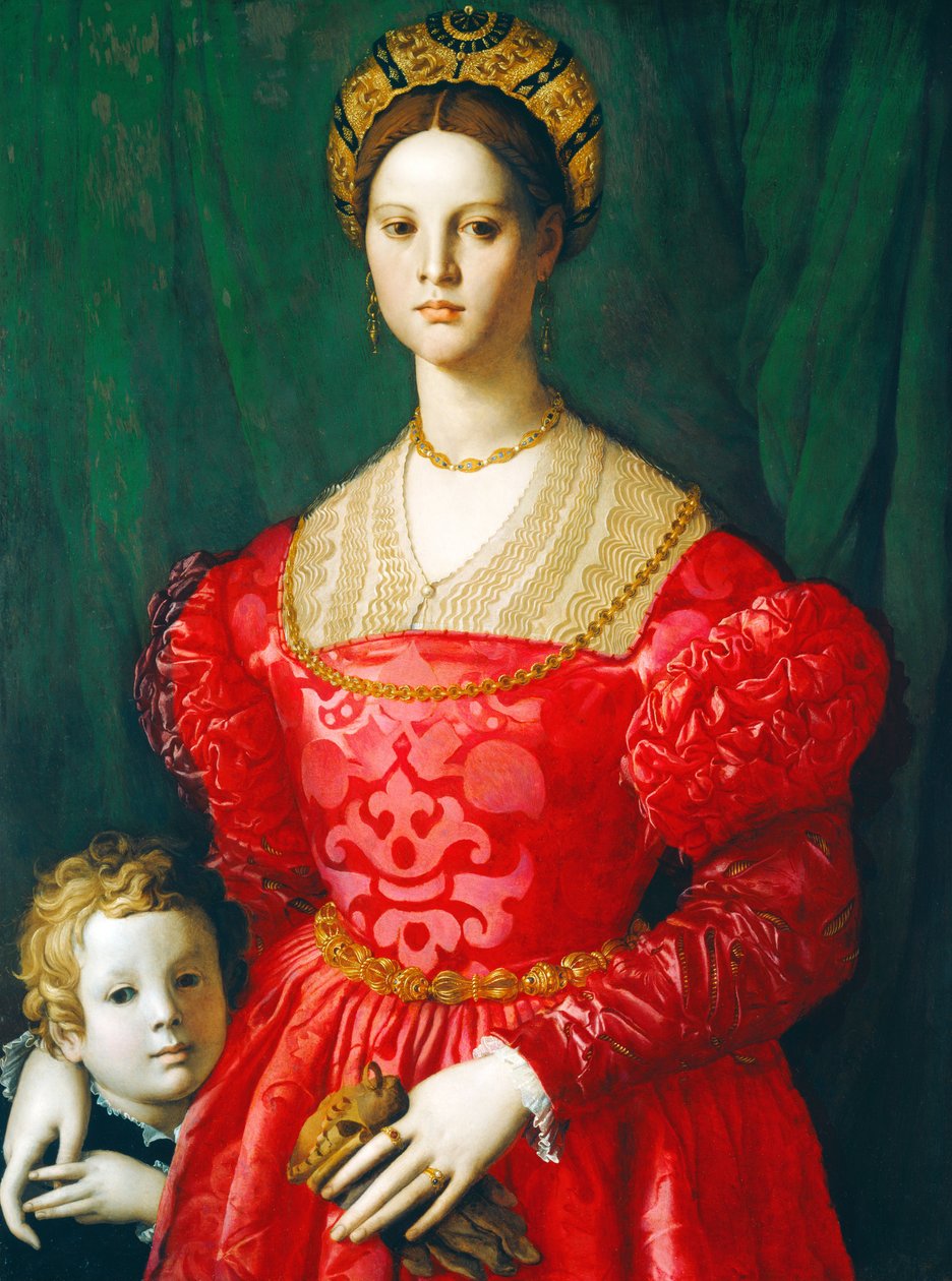 Młoda kobieta i jej mały chłopiec autorstwa Agnolo Bronzino