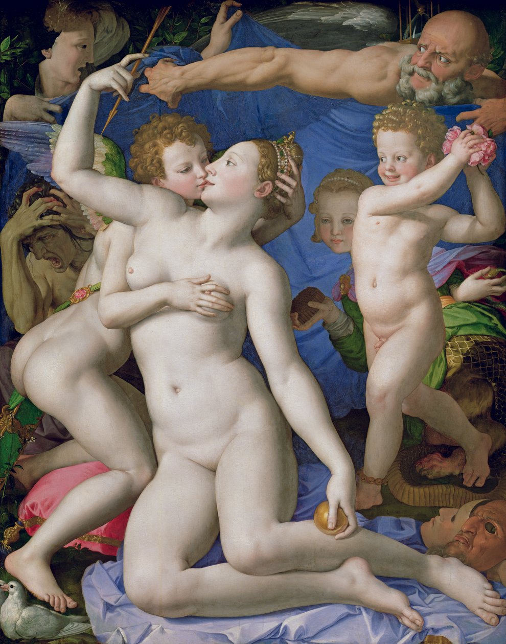 Alegoria z Wenus i Kupidynem, ok. 1540-50 autorstwa Agnolo Bronzino