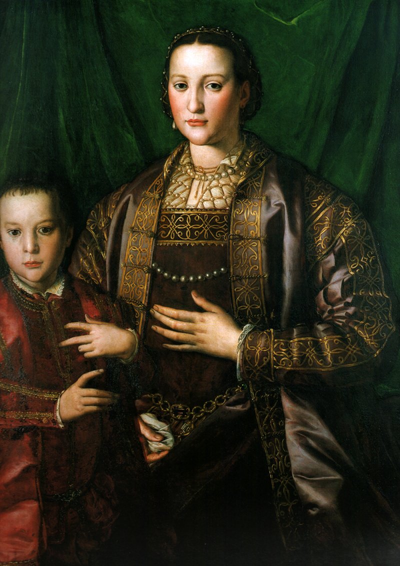 Eleonora di Toledo z synem Francesco autorstwa Agnolo Bronzino
