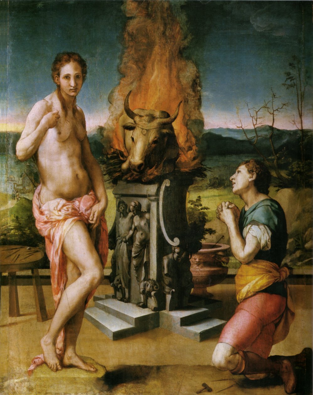 Pigmalion i Galathea autorstwa Agnolo Bronzino