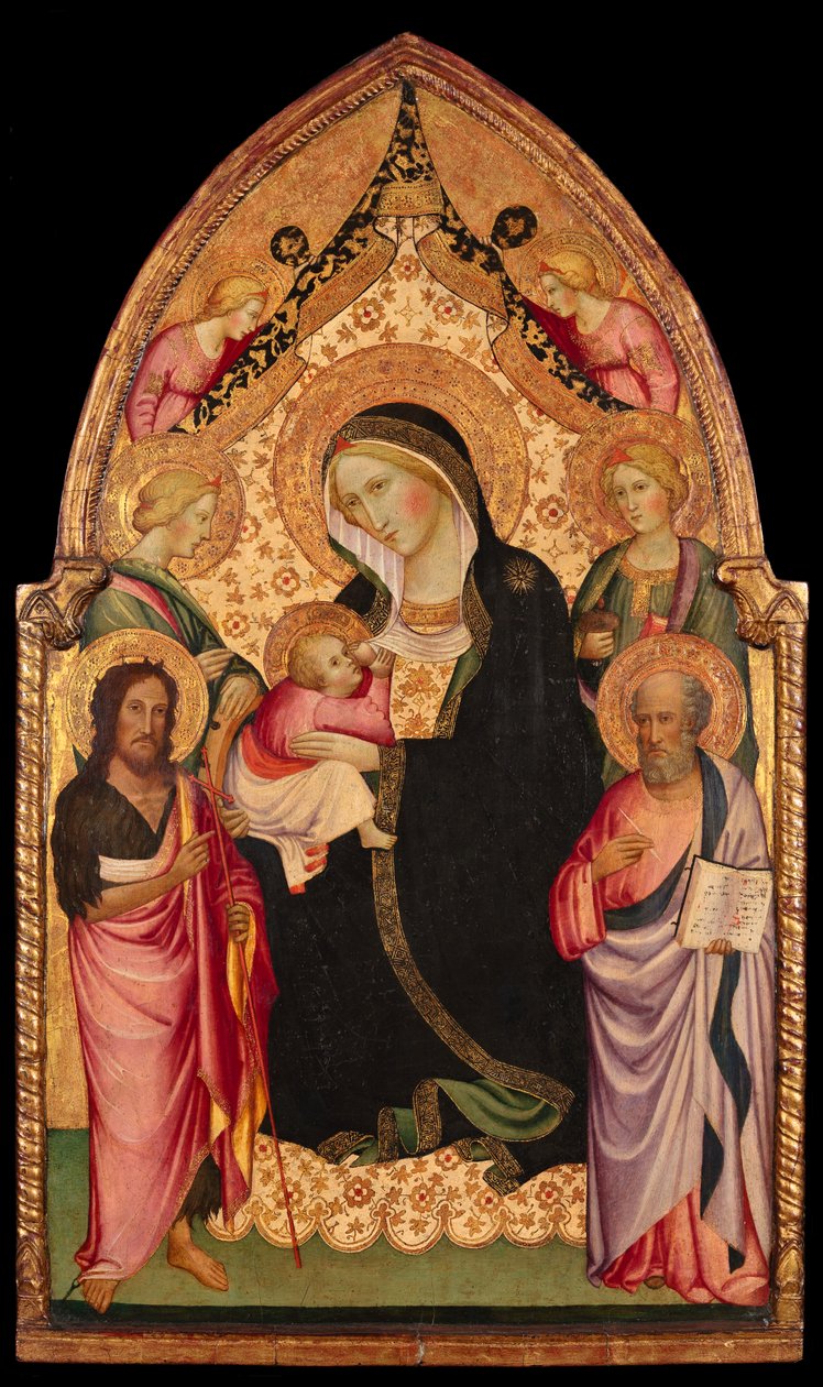 Madonna Pokory ze świętymi i aniołami autorstwa Agnolo (circle of) Gaddi