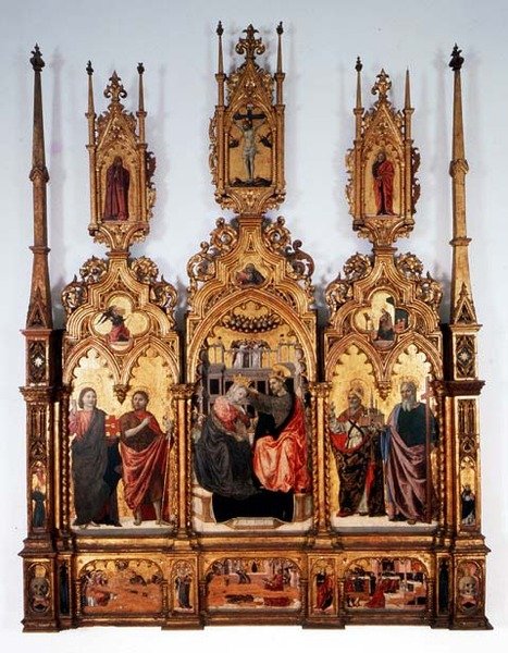 Koronacja Marii, tryptyk autorstwa Agnolo and Bartolomeo degli Erri