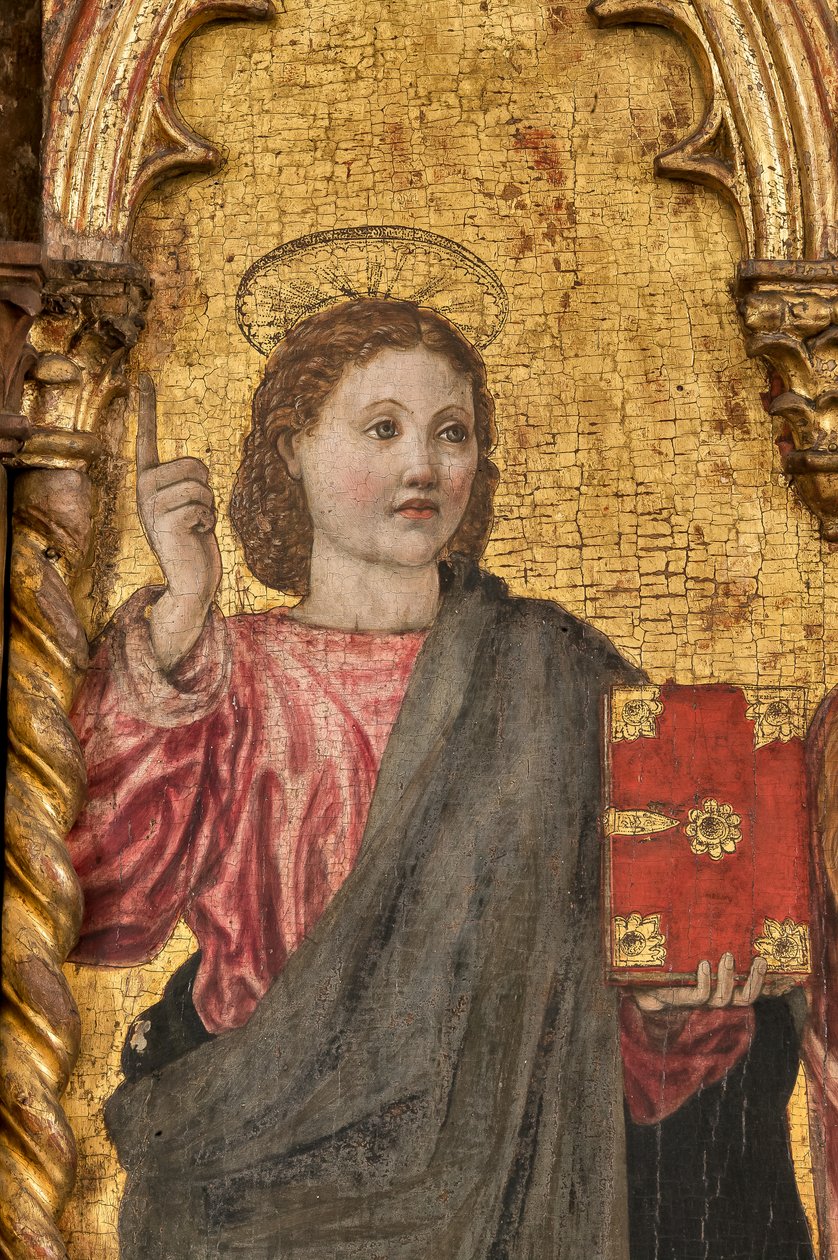 Koronacja dziewicy i świętych, poliptyk na złotym tle, detal z 2384569 (tempera na desce) autorstwa Agnolo and Bartolomeo degli Erri