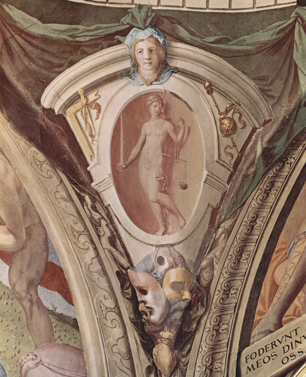 Alegorie cnót kardynalnych. Freski w kaplicy Eleonory Da Toledo autorstwa Agnolo Bronzino