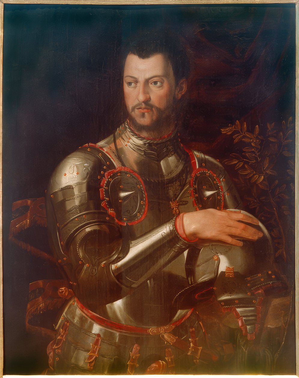 Portret księcia Cosimo I w zbroi autorstwa Agnolo Bronzino