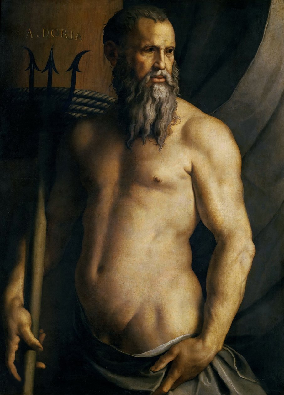 Portret Andrei Dorii jako Neptuna, ok. 1545. autorstwa Agnolo Bronzino