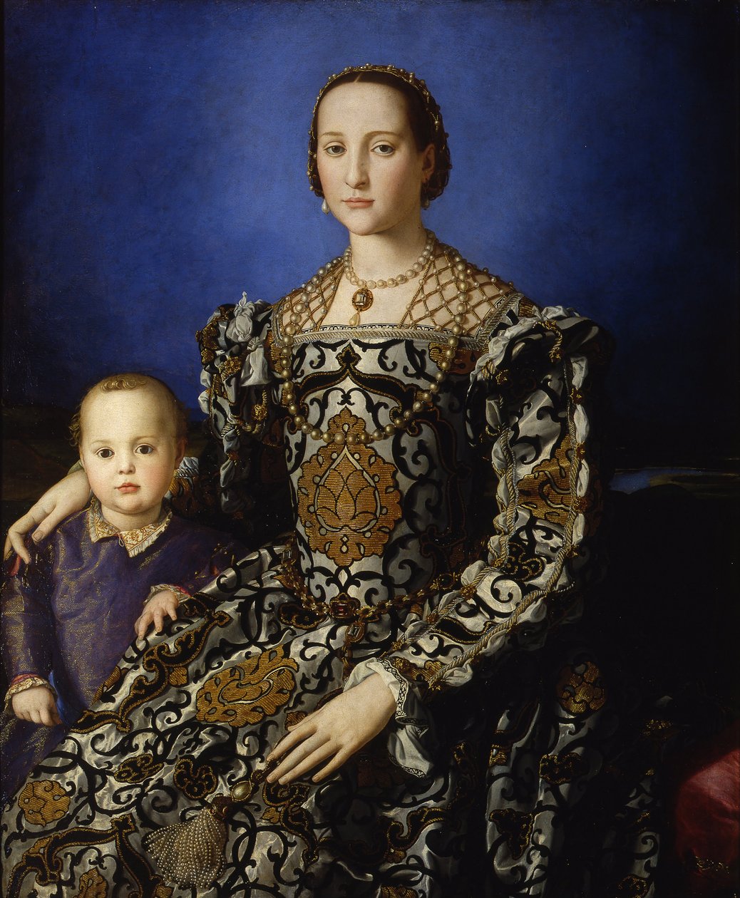 Portret Eleonory z Toledo z synem Giovannim, ok. 1545 autorstwa Agnolo Bronzino
