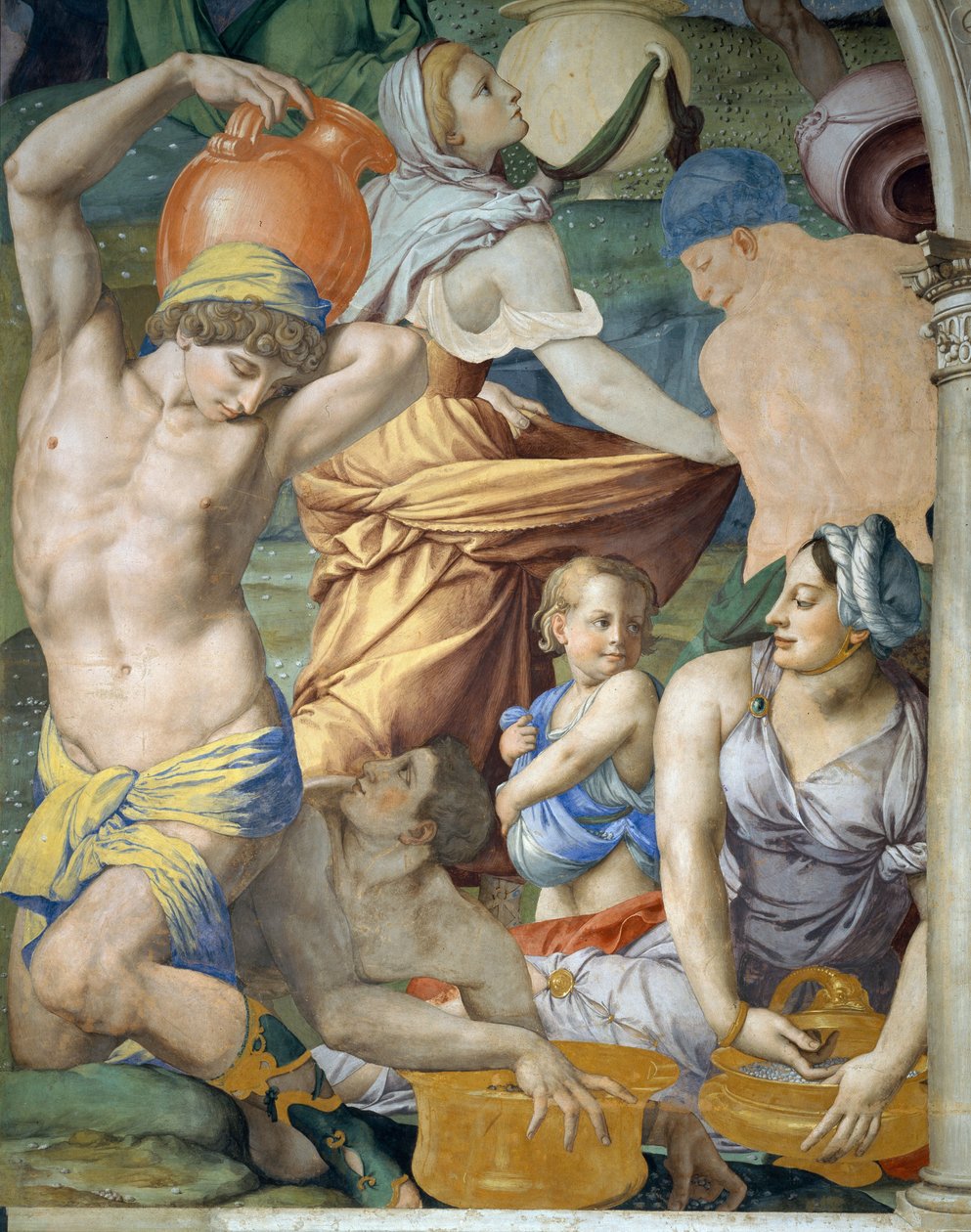 Zbieranie Detalów Manny, 1540-1545 autorstwa Agnolo Bronzino