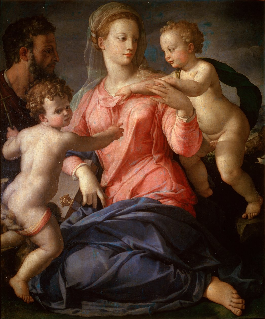Święta Rodzina z młodym Janem Chrzcicielem, 1540. autorstwa Agnolo Bronzino