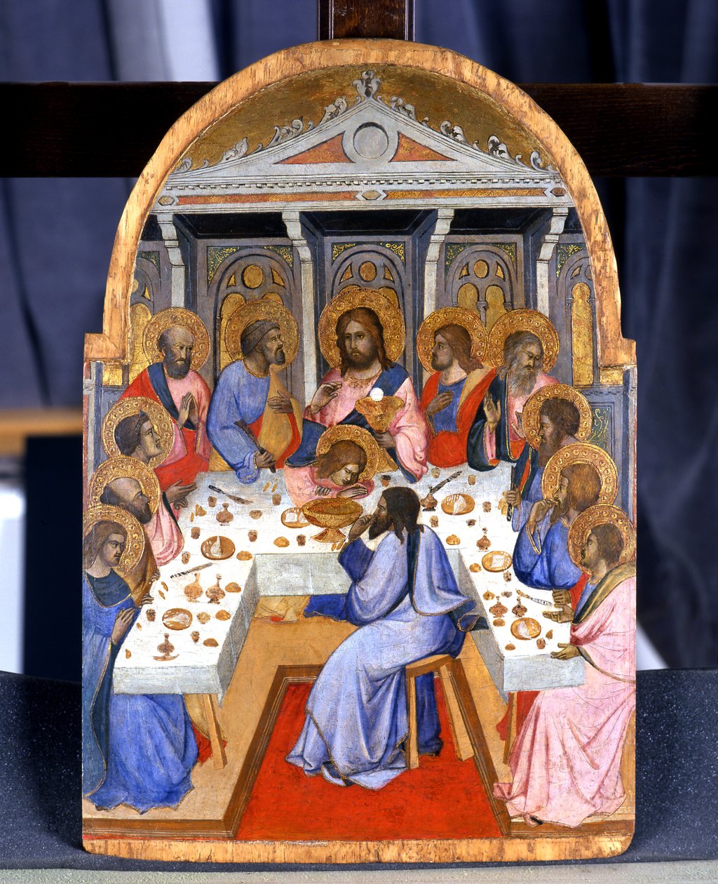 Ostatnia Wieczerza, ok. 1390 (tempera na drewnie topoli) autorstwa Agnolo Gaddi