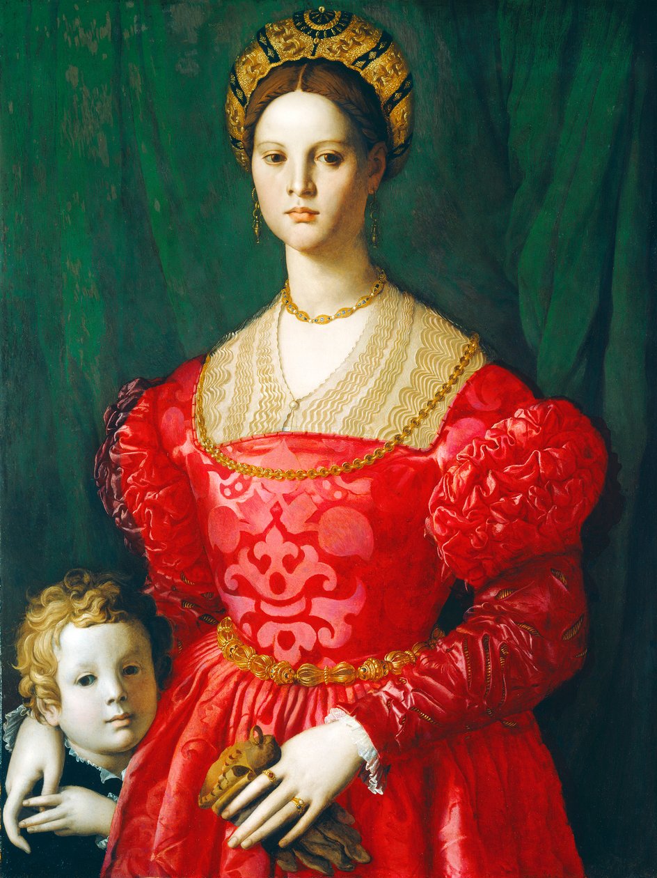Młoda kobieta i jej mały chłopiec, ok. 1540 (olej na panelu) autorstwa Agnolo Bronzino