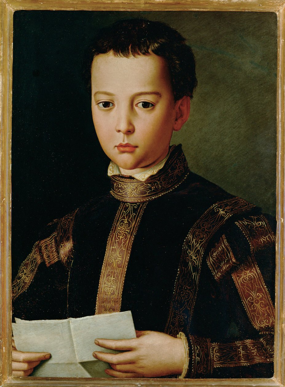 Wielki książę Franciszek I Medyceusz jako chłopiec (obraz na drewnie) autorstwa Agnolo di Cosimo Bronzino