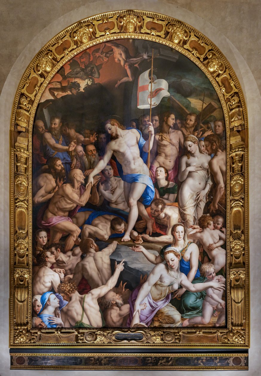 Kaplica Medyceuszy: Zejście Chrystusa do otchłani autorstwa Agnolo Bronzino