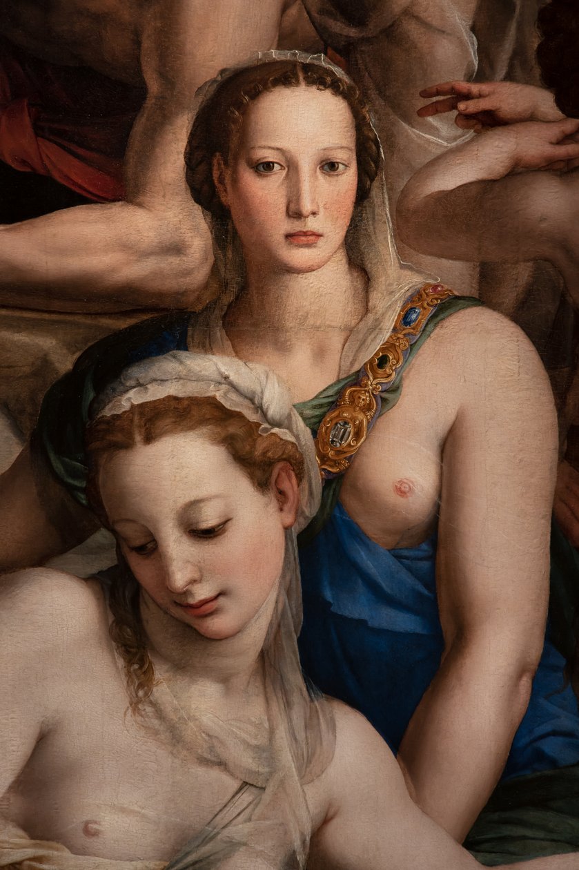 Kaplica Medyceuszy: Zejście Chrystusa do otchłani, szczegół autorstwa Agnolo Bronzino