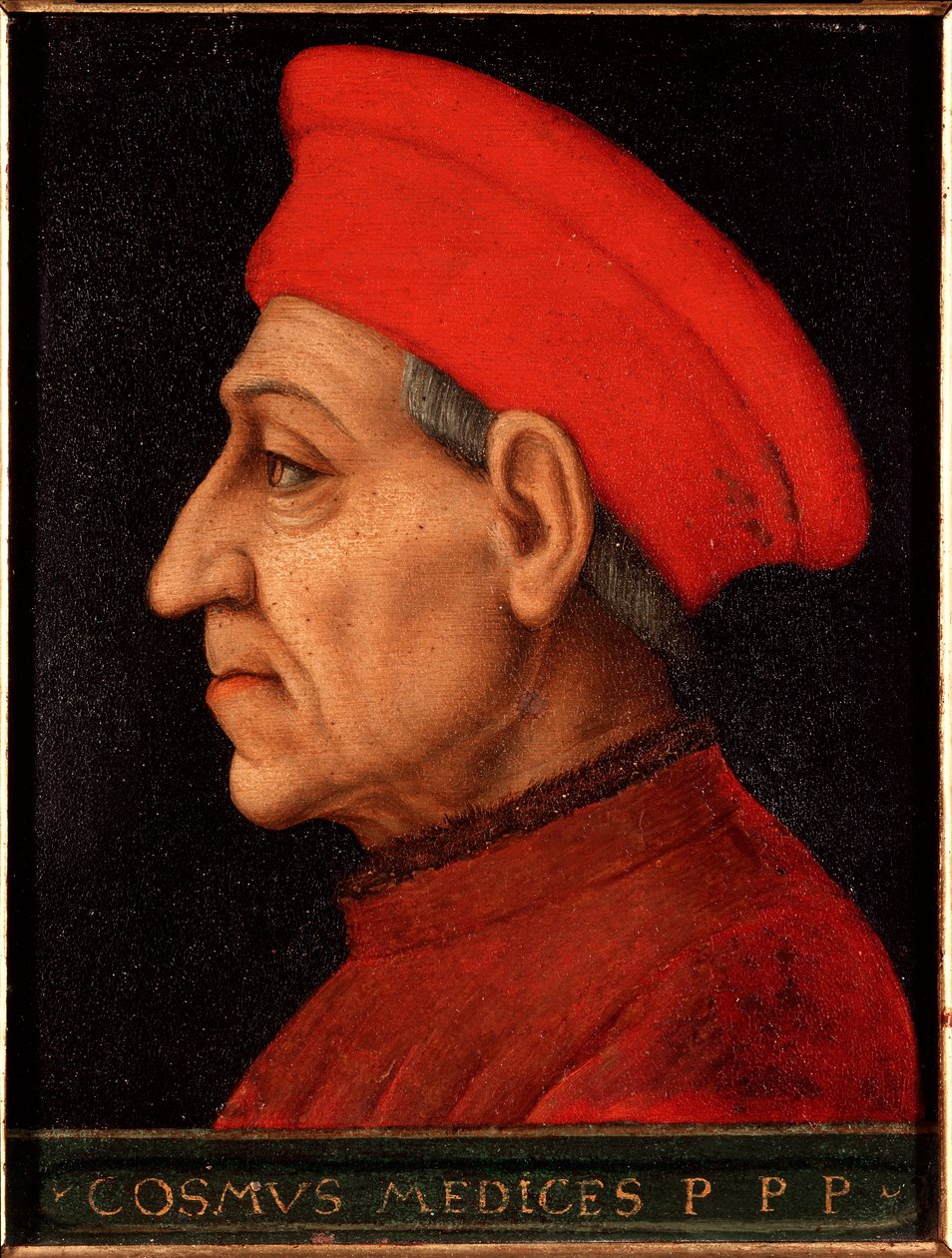 Portret Cosimo (Cosimo de Medici), znany jako Cosimo the Old Medici (1389-1464) Obraz Allori Angelo di Cosimo dit Bronzino (1503-1572) Pałac Medici-Riccardi (Medici Riccardi) Florencja autorstwa Agnolo Bronzino