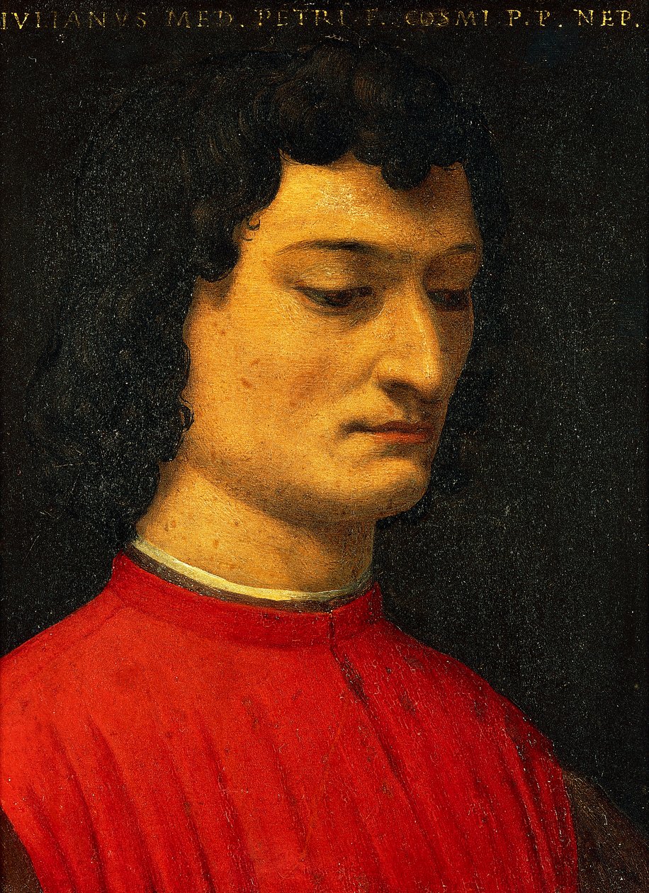 Portret Giuliano de Medici, Agnolo Bronzino, obraz autorstwa Agnolo Bronzino