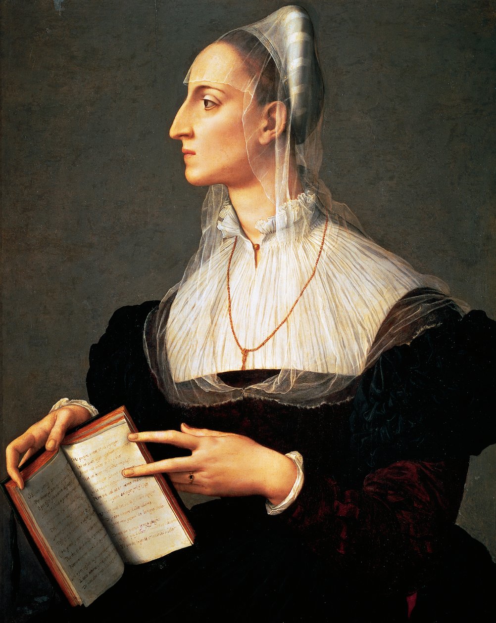 Portret Laury Battiferri (Urbino .) autorstwa Agnolo Bronzino