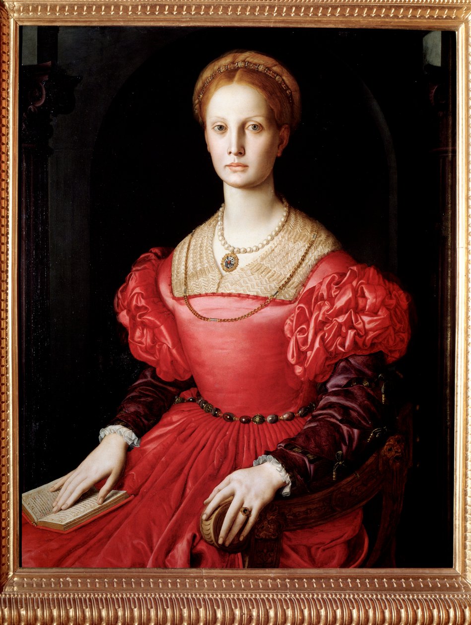 Portret Lukrecji Panciatichi, żony Bartolomea Panciatichiego (olej na płótnie autorstwa Agnolo di Cosimo Bronzino