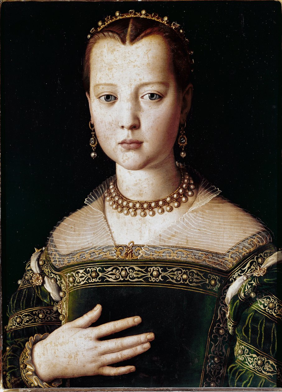 Portret Marii Medycejskiej (olej na płótnie) autorstwa Agnolo Bronzino