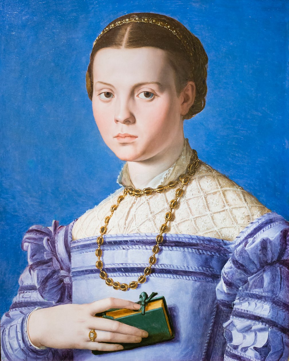 Portret dziewczynki z książką, prawdopodobnie Giulia di Alessandro de Medici autorstwa Agnolo Bronzino