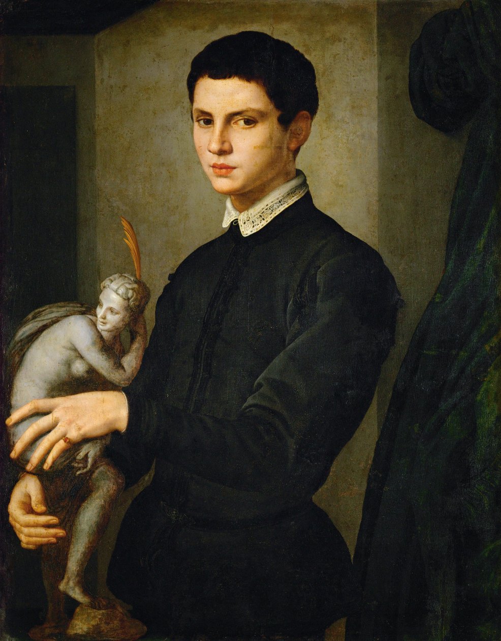 Portret młodego rzeźbiarza ... autorstwa Agnolo di Cosimo Bronzino