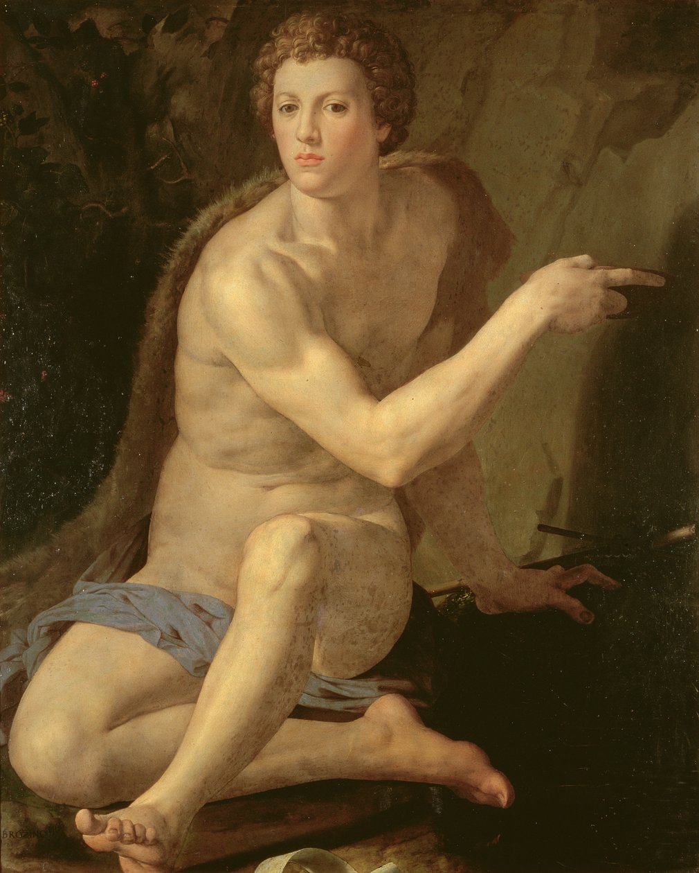 Św. Jan Chrzciciel (olej na desce) autorstwa Agnolo Bronzino