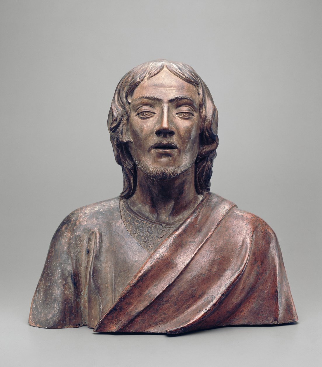 Św. Jan Chrzciciel, ok. 1490-1500 (terakota z dekoracją polichromowaną) autorstwa Agnolo di Polo