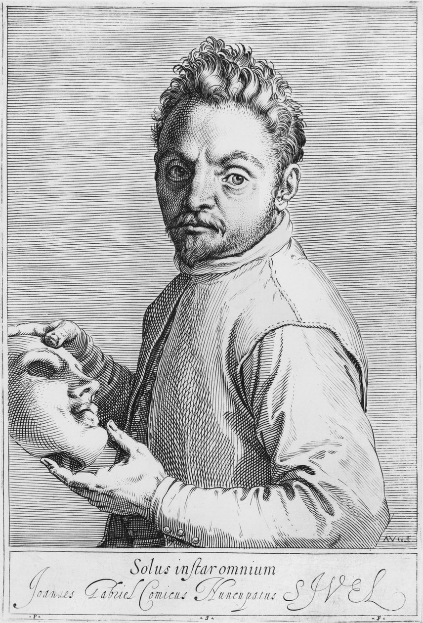Aktor Jean Gabriel Swel autorstwa Agostino Carracci