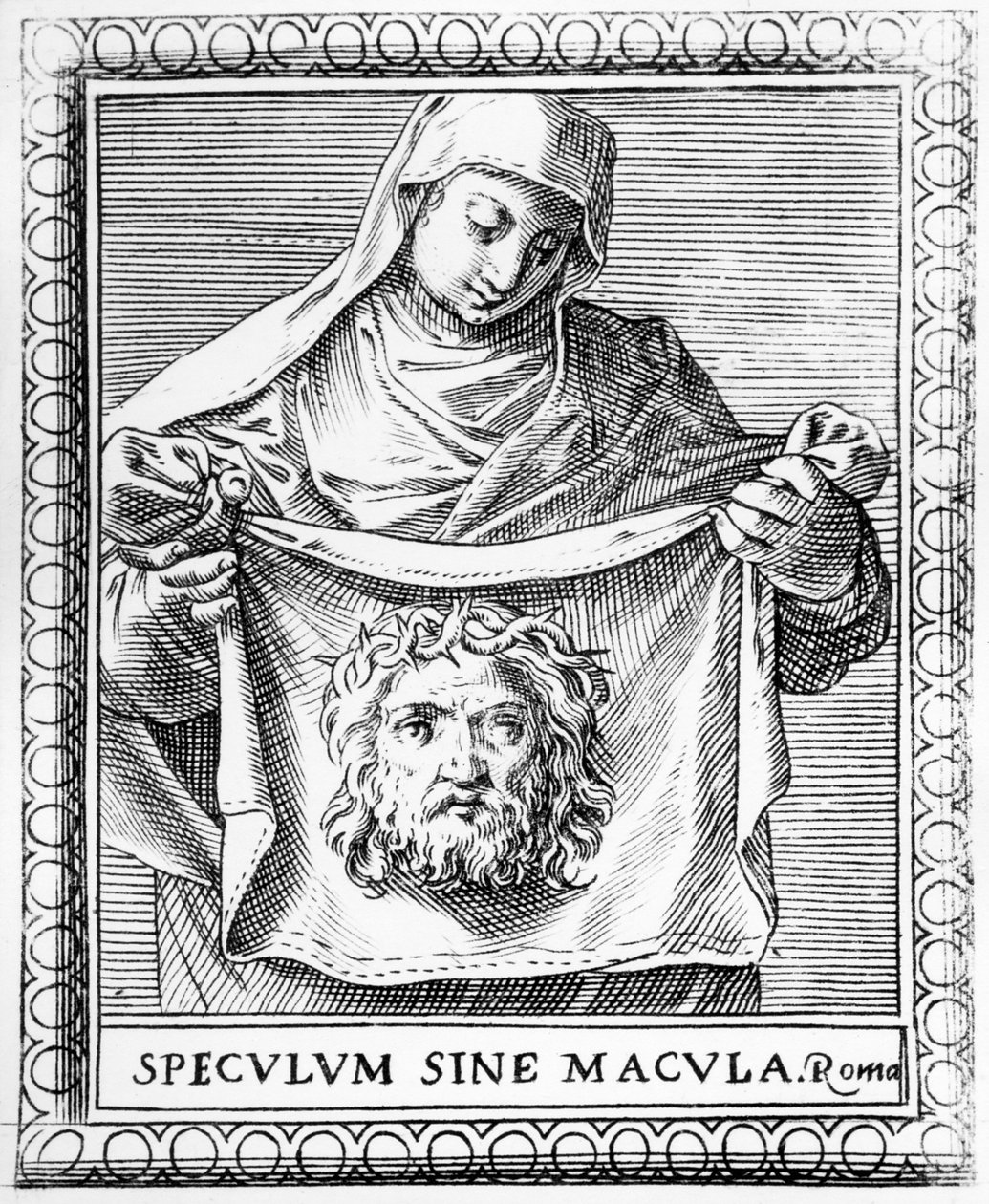 Weronika trzymająca Sudarium, 1581 autorstwa Agostino Carracci