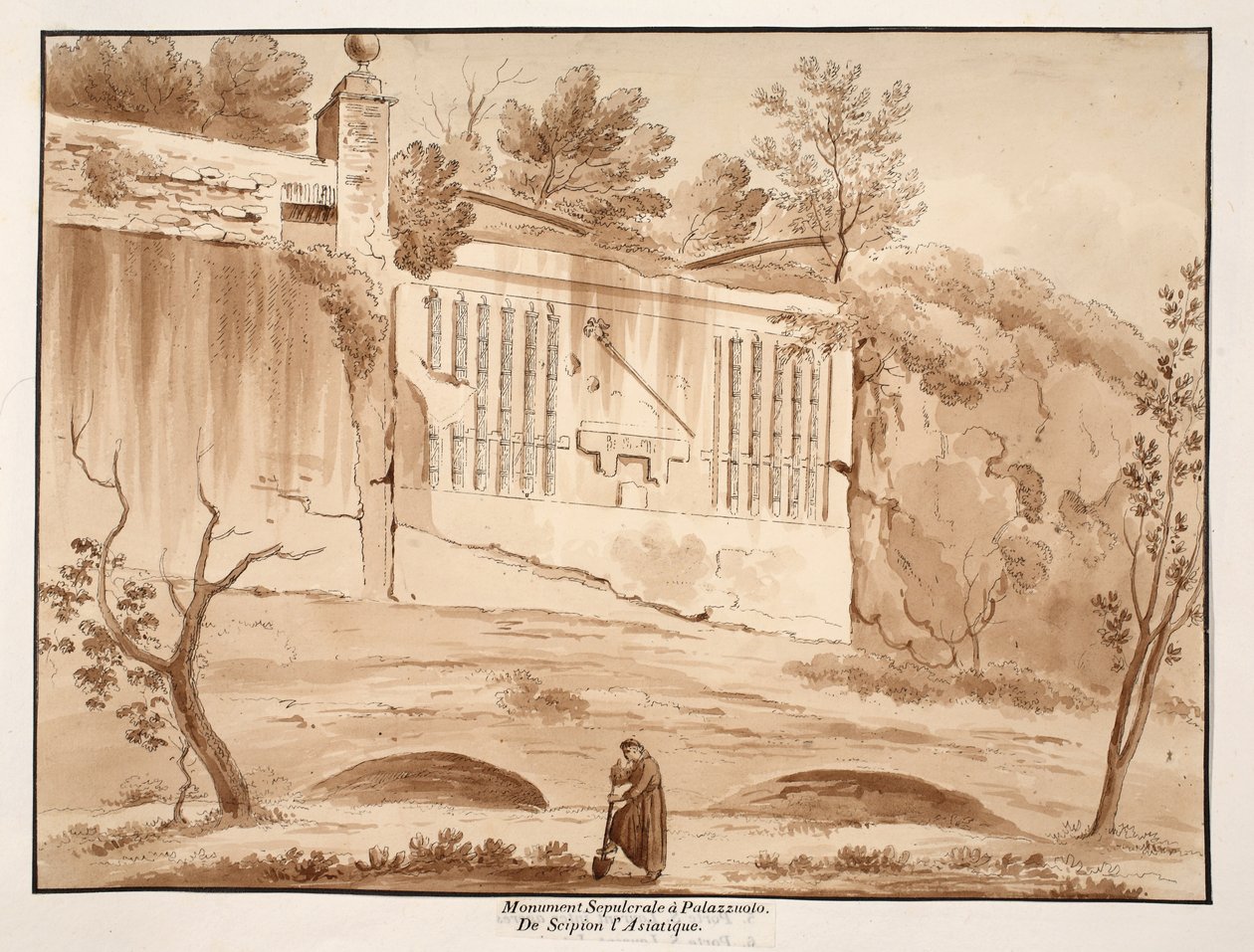 Pomnik nagrobny Scypiona Azjatyckiego, Palazzuolo, 1833 (trawiona z brązową lawiną) autorstwa Agostino Tofanelli