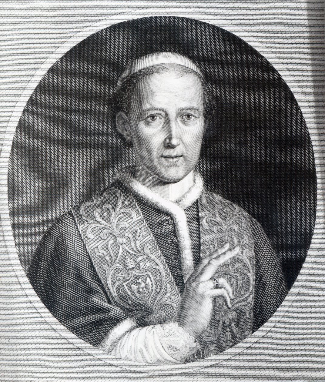Papież Leon XII, grawerowane przez Raffaele Persichini autorstwa Agostino Tofanelli