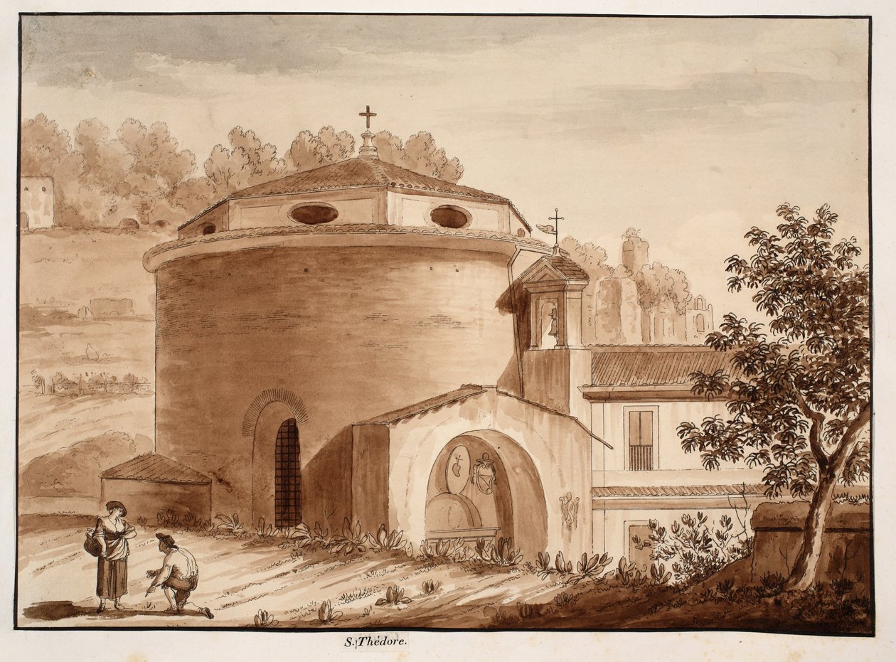 San Teodoro, 1833 (akwaforta z brązową farbą) autorstwa Agostino Tofanelli
