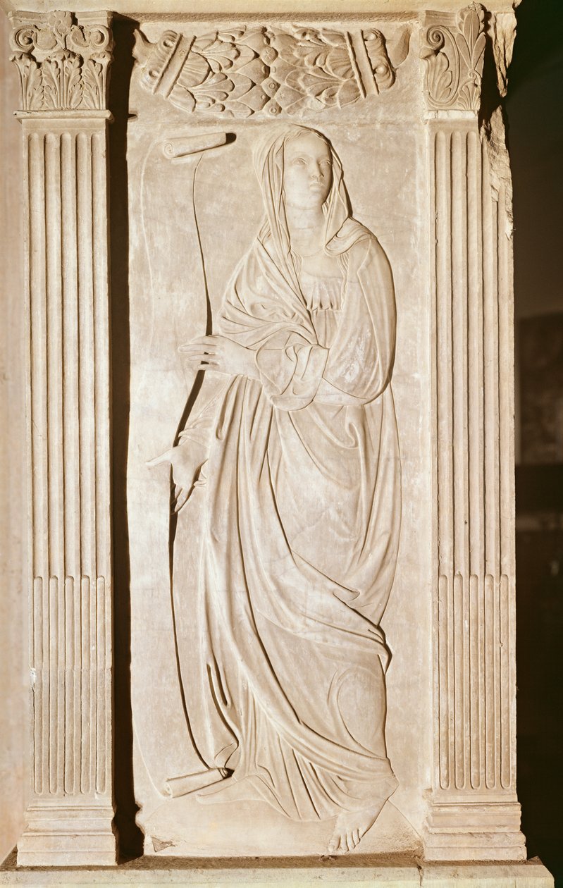 Matematyka, ok. 1450 (marmur) autorstwa Agostino di Duccio
