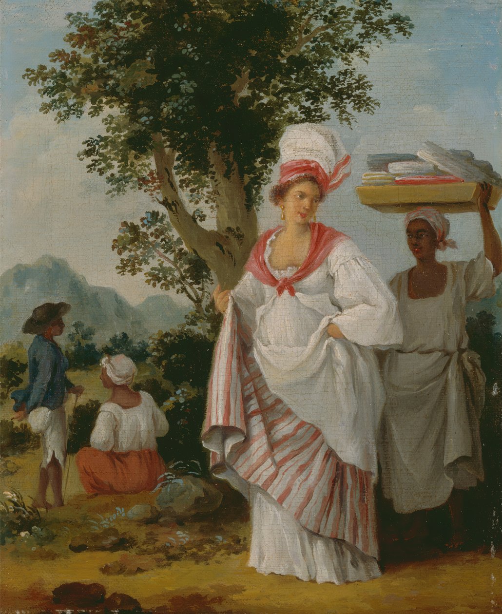 Zachodnioindyjska kreolska kobieta z czarnym sługą, ca. 1780. autorstwa Agostino Brunias