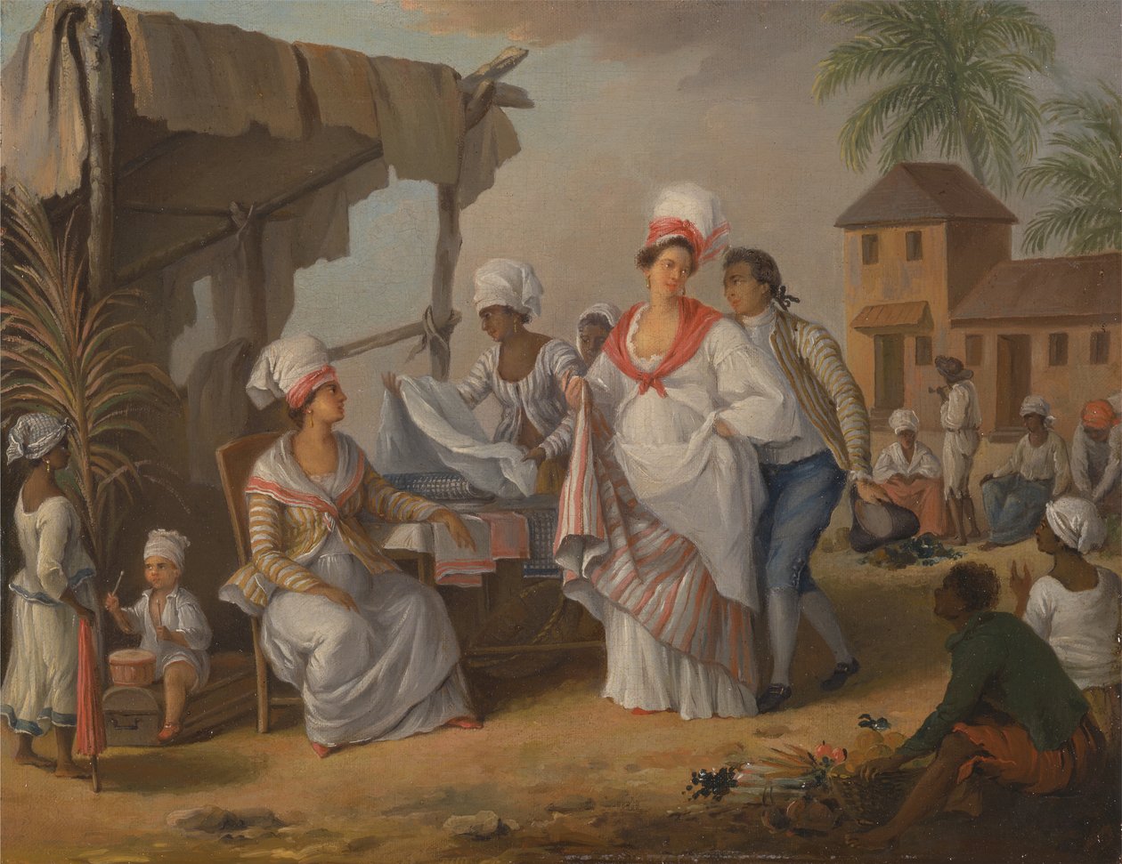 Dzień Targowy, Roseau, Dominika, ok.1780. autorstwa Agostino Brunias