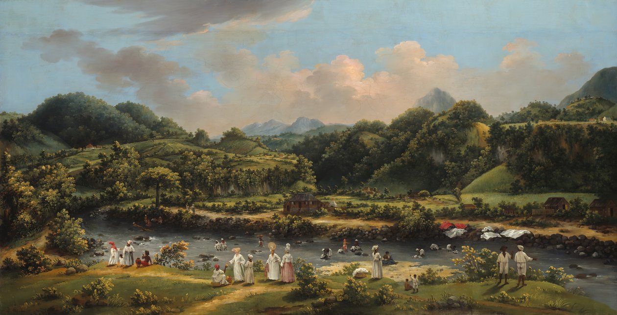 Widok na rzekę Roseau, Dominika, 177080. autorstwa Agostino Brunias