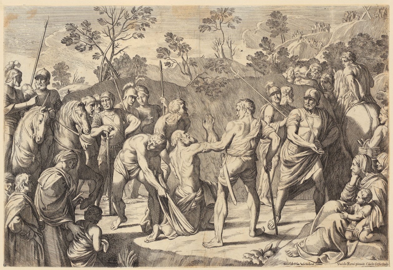 Eneasz ucieka z Troi wraz z rodziną autorstwa Agostino Carracci