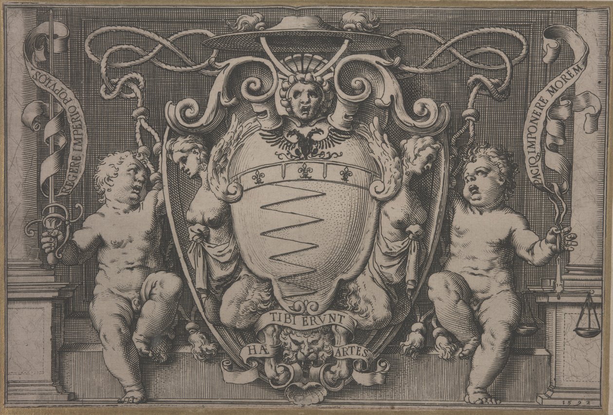 Herb kardynała Filippo Sega autorstwa Agostino Carracci